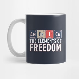 America The Elements of Freedom Periodic Table 4th of July Mug